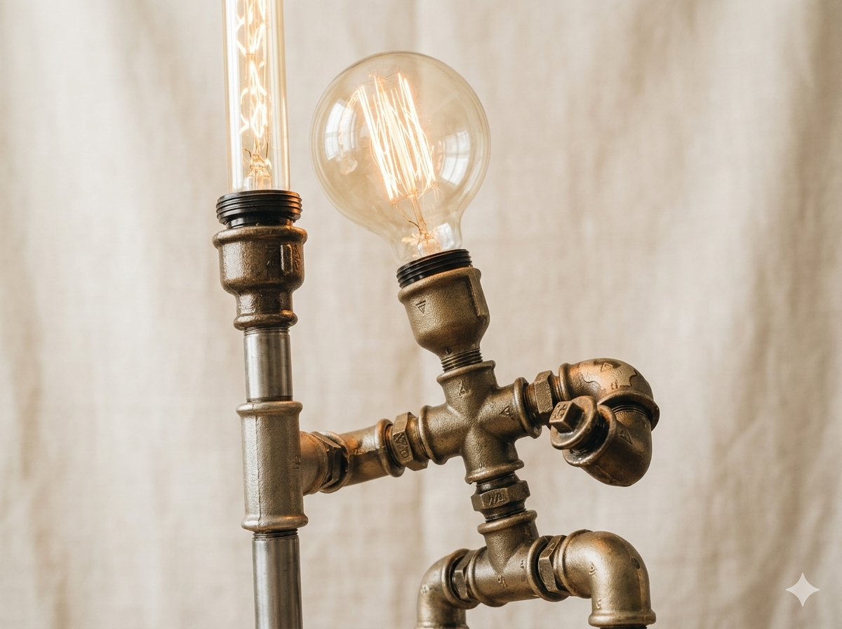 Steampunk Robot Table Lamp